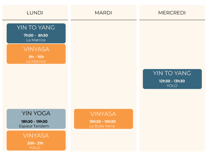 coursCo2526 Planning cours collectif yoga Sandra Naturoyoga 2026/2026
